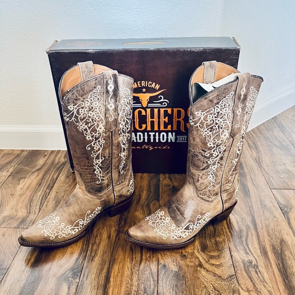 Cowboy boots for women; Size 9; leather with stitching;New in box - Picture 7 of 8